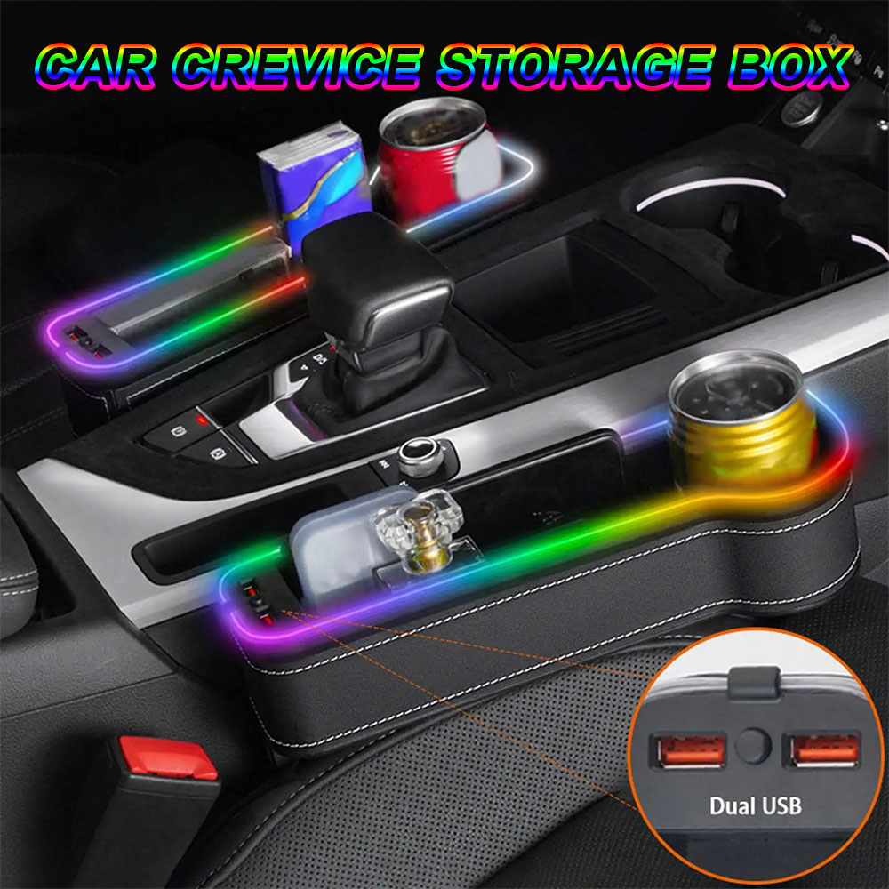 Seat Gap Filler Organizer With Usb Charger - Araba Aralığı Düzenleyici Kutu 7 Renk
