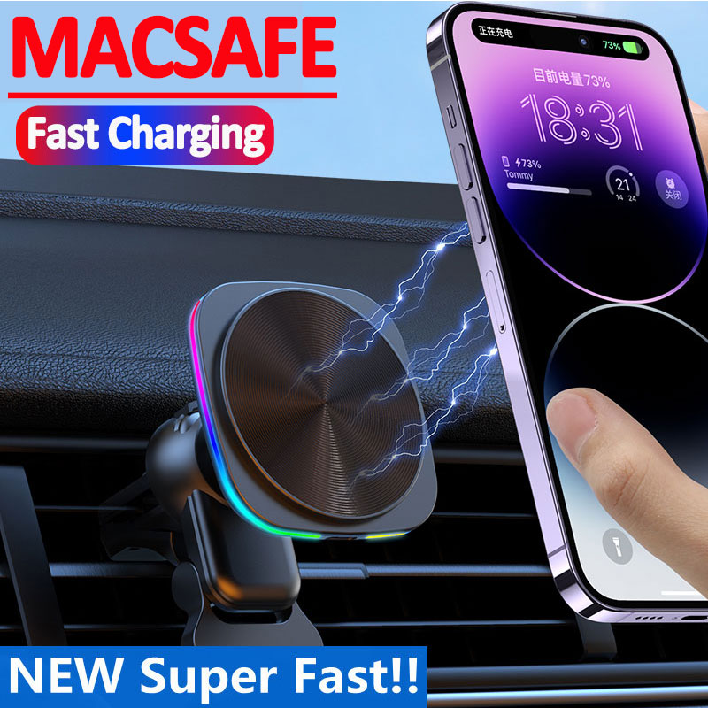 Magnetic Phone Holder For Car Vent - Araç Hızlı Şarj Cihazı Manyetik Kablosuz