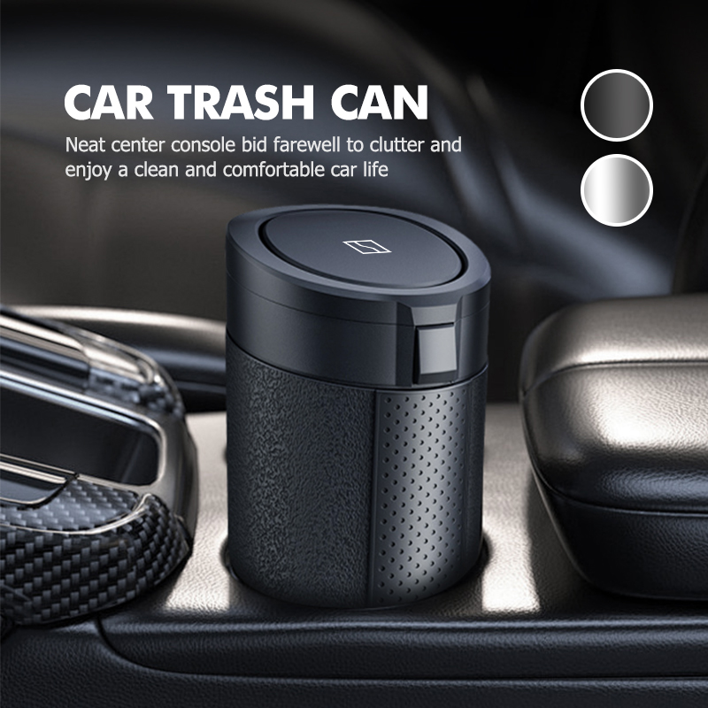Waterproof Car Trash Can With Lid - Araba çöp konteyneri su geçirmez basın