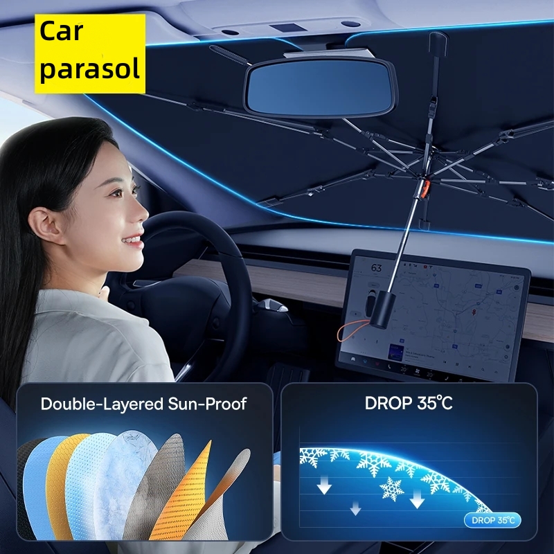 Car Sunshade Windshield Umbrella Foldable - Araba güneşliği cam şemsiye ön güneş