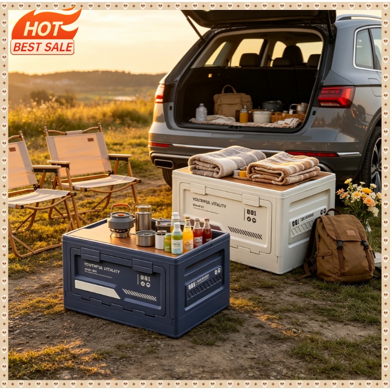 Car Trunk Organizer Foldable Storage Box - Dış Mekan Saklama Kutusu Kamp Katlanır