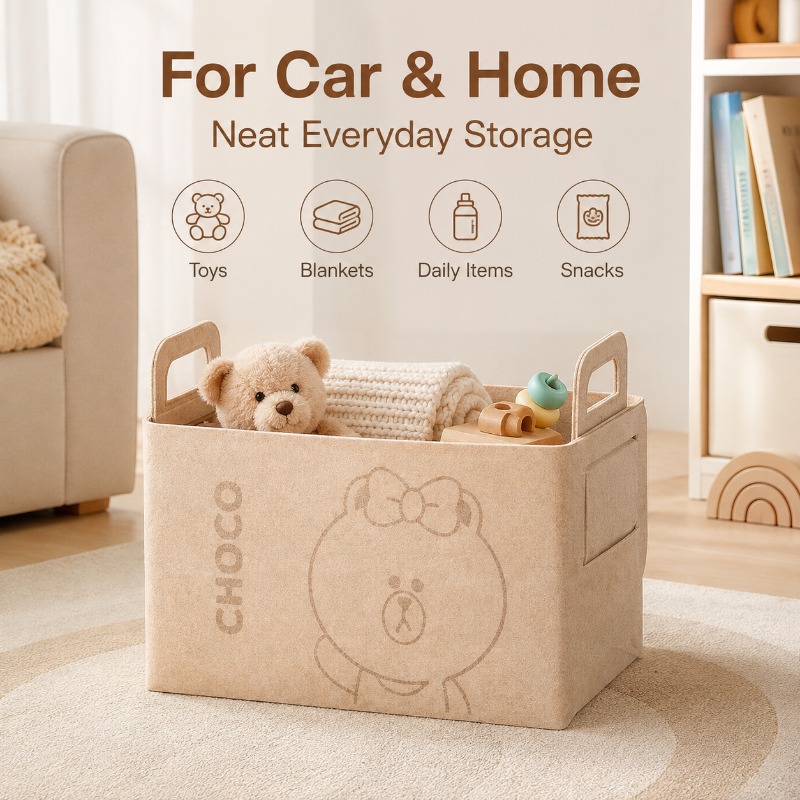 Car Trunk Organizer Foldable Storage Box - 20L Büyük Keçe Bagaj Düzenleyici Sevimli