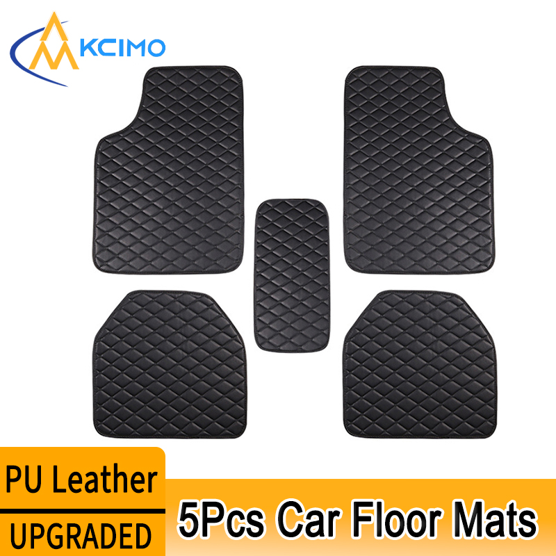 Car Floor Mats Universal Waterproof Leather - Kcimo 5 adet araba paspaslar PU