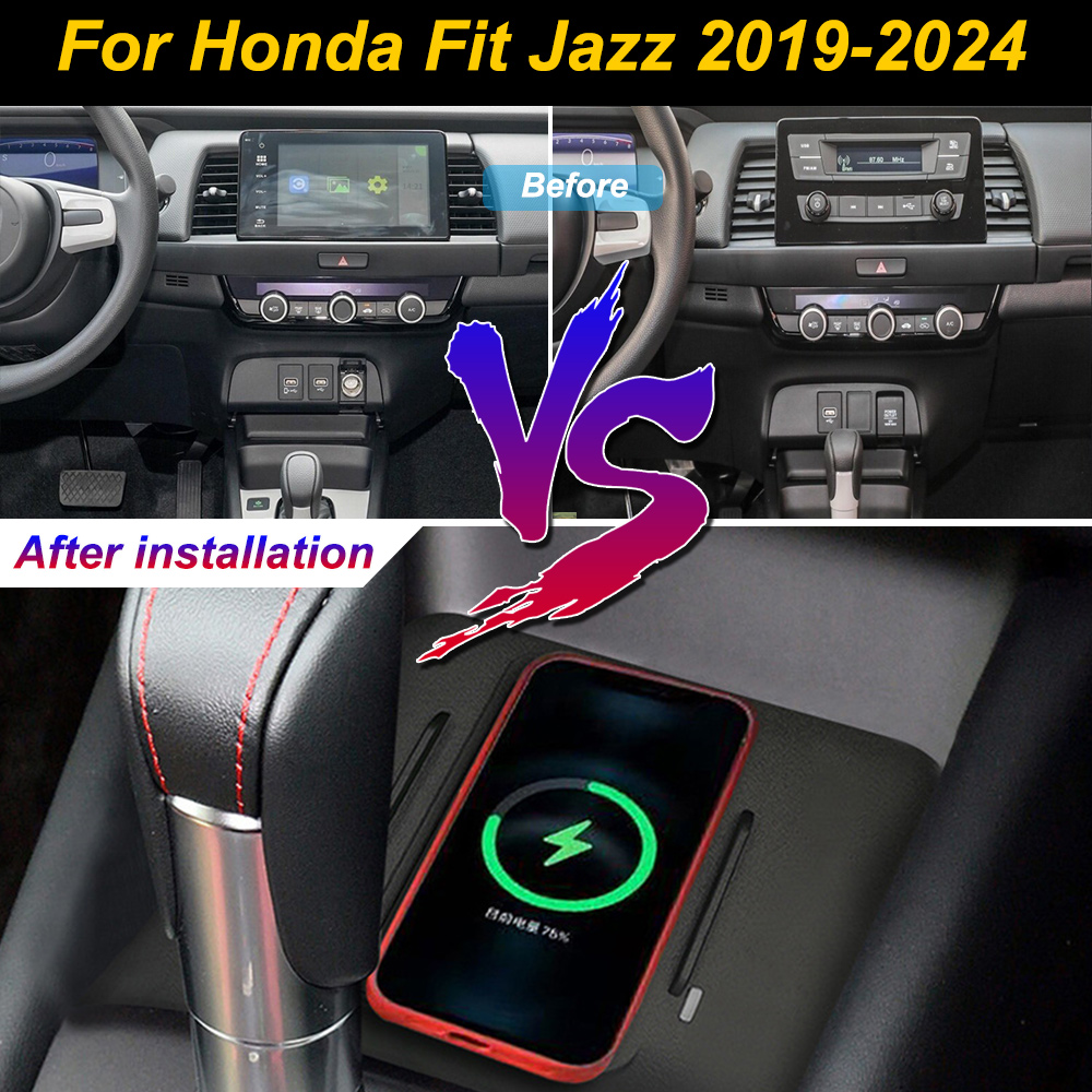 Wireless Car Charger Mount Fast Charging - Honda Fit Jazz 2019-2024 Araçlar İçin
