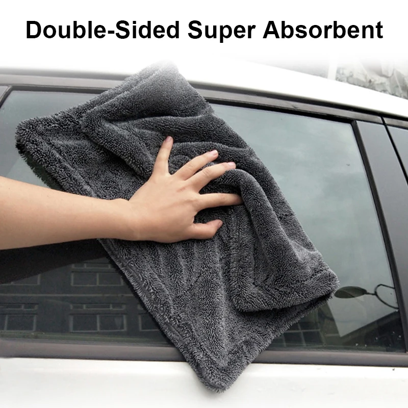 Microfiber Car Drying Towel Super Absorbent - 1-3 adet araba yıkama mikrofiber bükülmüş
