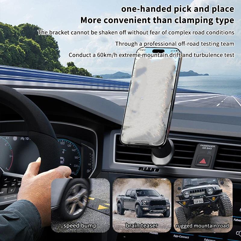 1 adet karbon Fiber manyetik a - Magnetic Phone Holder For Car Vent incelemesi ve fiyatı