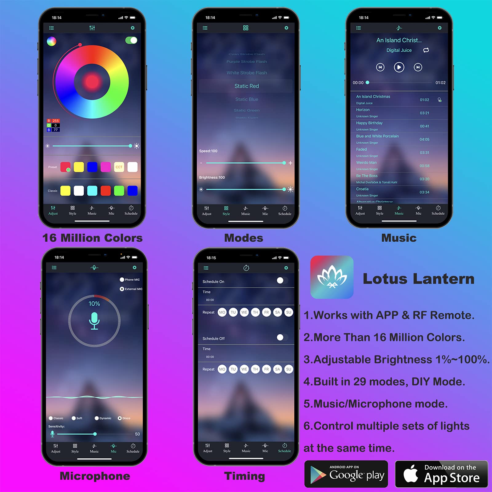 LED araç İç ortam şerit işıkla - Led Ambient Interior Car Lights App Control incelemesi ve fiyatı
