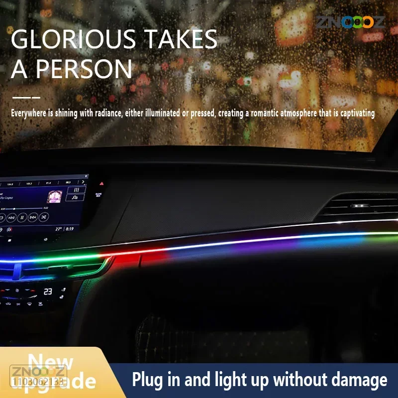 ZNOOOZ 140cm araba ortam ışıkl - Led Ambient Interior Car Lights App Control incelemesi ve fiyatı