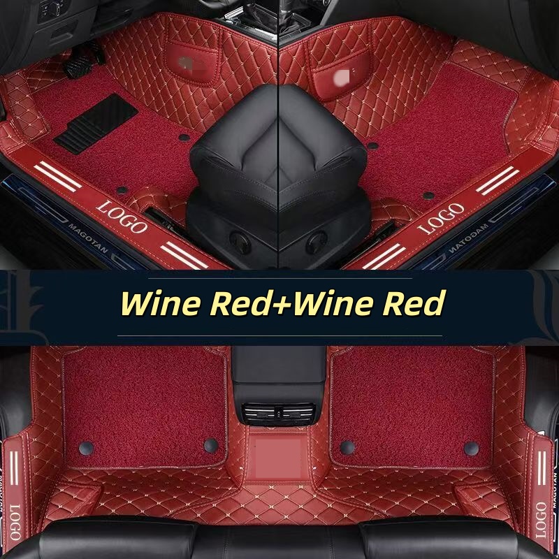 Lüks PVC Deri Tam Kaplama Su G - Car Floor Mats Universal Waterproof Leather incelemesi ve fiyatı