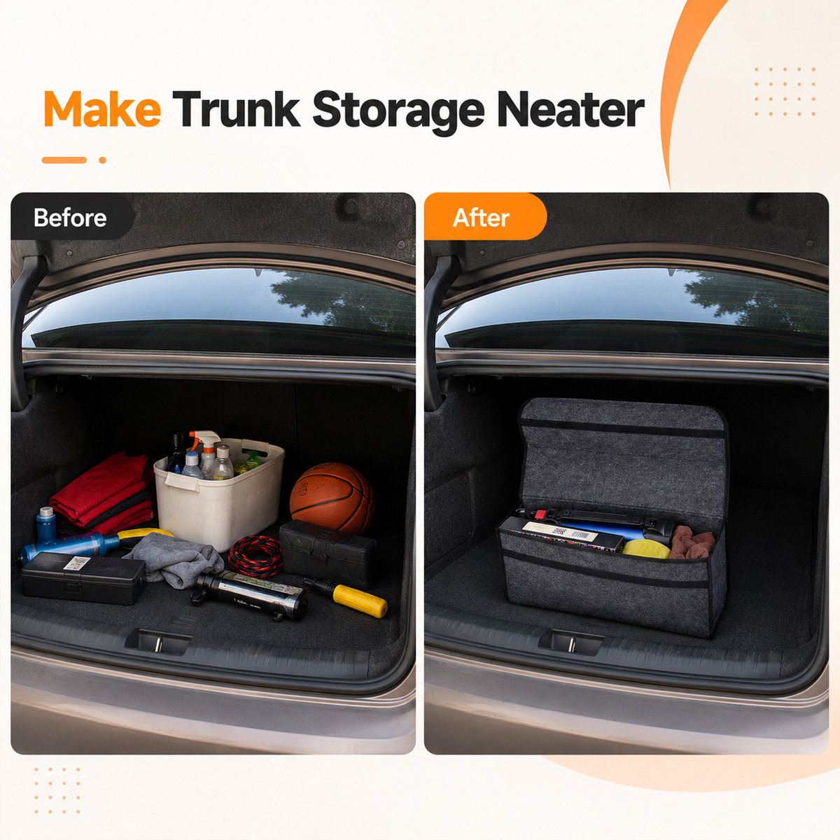 YONGRUN Katlanabilir Keçe Arab - Car Trunk Organizer Foldable Storage Box incelemesi ve fiyatı