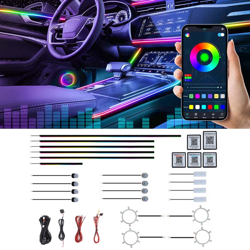 22'si 1 Arada Dream Color RGB  - Led Ambient Interior Car Lights App Control incelemesi ve fiyatı