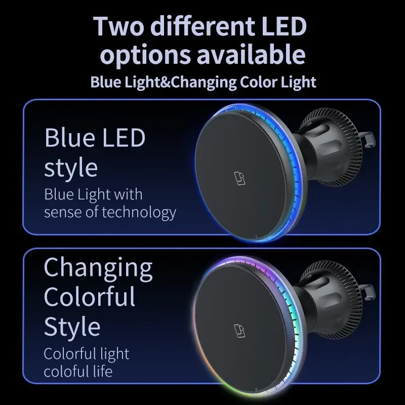 LED/RGB Manyetik Araç Kablosuz - Wireless Car Charger Mount Fast Charging incelemesi ve fiyatı