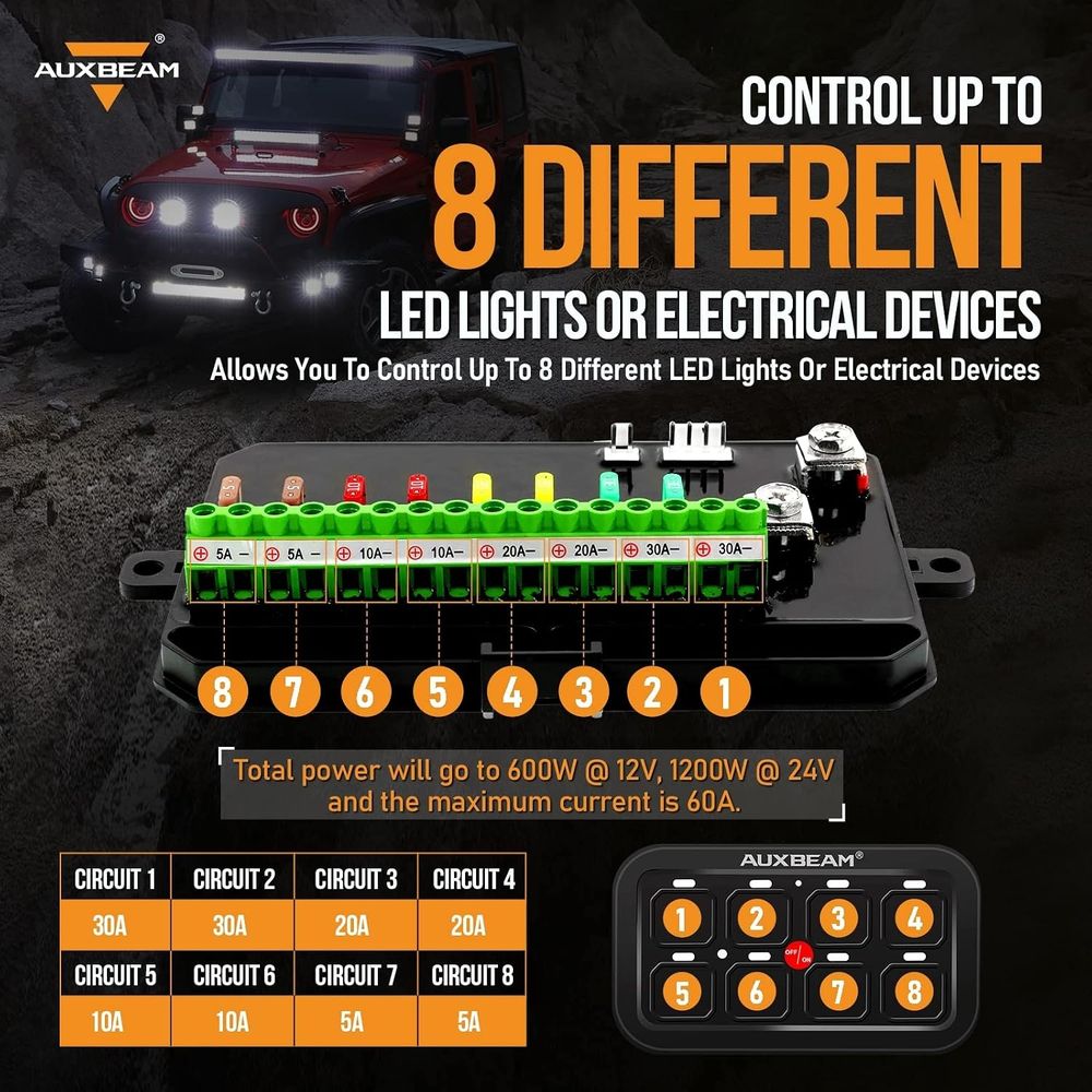 8'li Gang Anahtar Paneli BA80  - Car Electronics incelemesi ve fiyatı