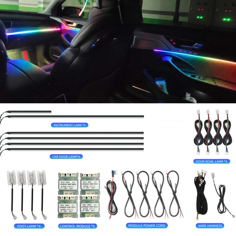 LED Araç İçi Ambiyans Aydınlat - Led Ambient Interior Car Lights App Control incelemesi ve fiyatı