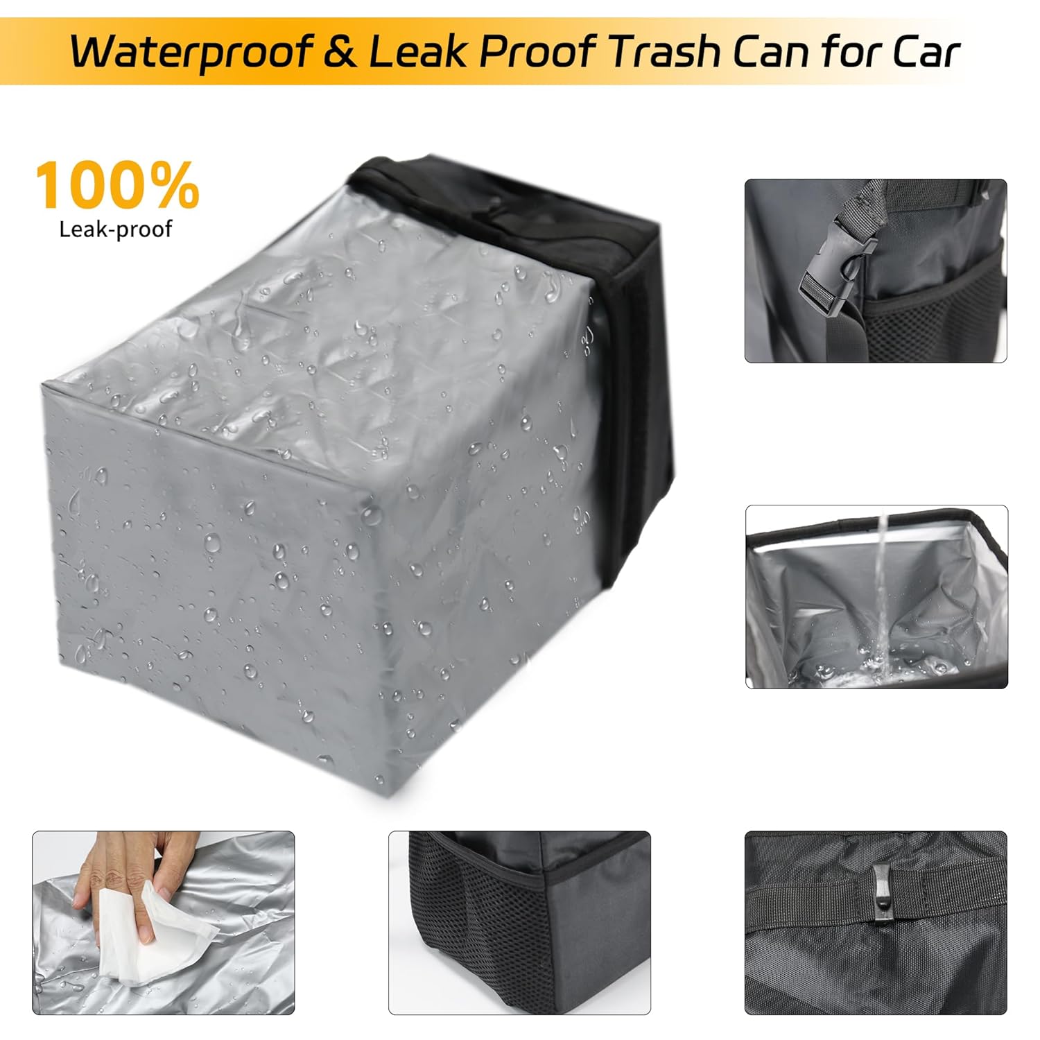 Kapaklı ve Su Geçirmez Saklama - Waterproof Car Trash Can With Lid incelemesi ve fiyatı