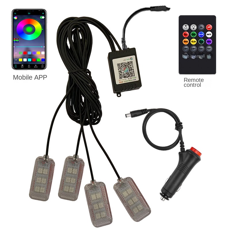 Neon çift kumanda LED araç İç  - Led Ambient Interior Car Lights App Control incelemesi ve fiyatı