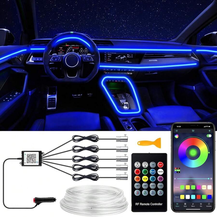 RGB 5'i 1 Arada Ortam Aydınlat - Led Ambient Interior Car Lights App Control incelemesi ve fiyatı