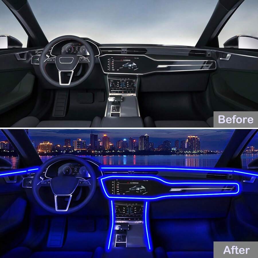 RGB 5'i 1 Arada Ortam Aydınlat - Led Ambient Interior Car Lights App Control incelemesi ve fiyatı