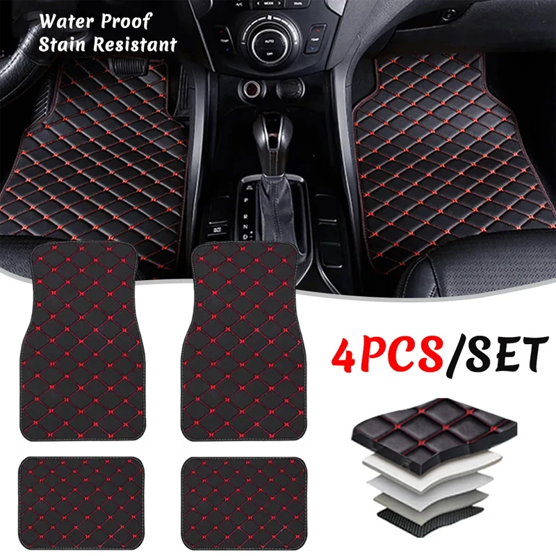 Araba Paspaslar 4 ADET Evrense - Car Floor Mats Universal Waterproof Leather incelemesi ve fiyatı