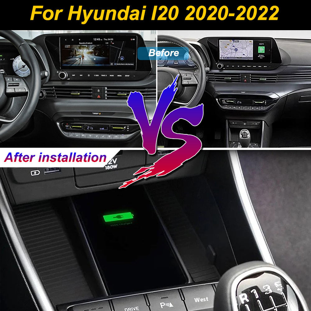 Hyundai I20 2020 2021 2022 içi - Wireless Car Charger Mount Fast Charging incelemesi ve fiyatı